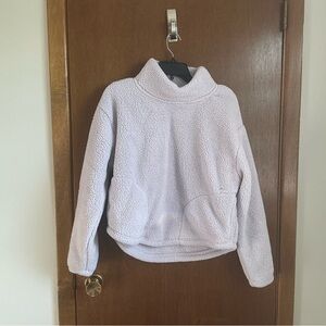 All in Motion Light Gray Sherpa Pullover